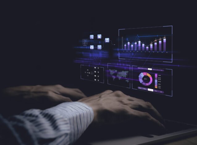 businessman working with business Analytics and Data Management